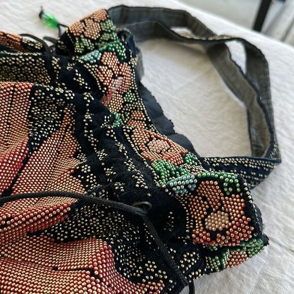 Vintage Angel Fish Floral 1970’s Beaded Bag - Picture 4 of 8